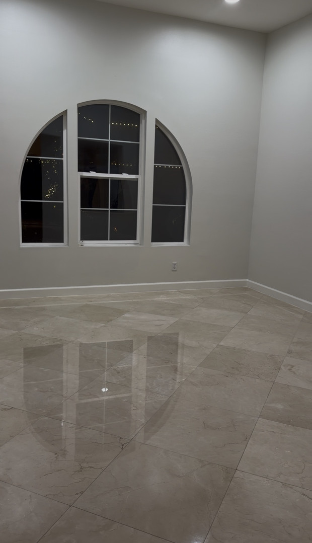 Marble floor after professional restoration